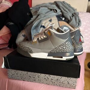 Jordan Gray and Yellow Sneakers